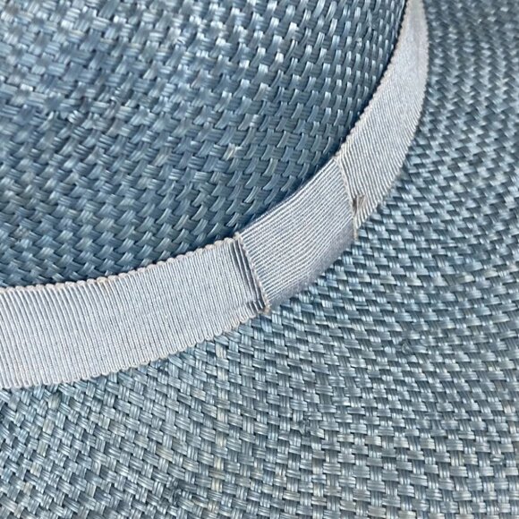 CHANEL Summer Hat Straw hat Straw Hat Bicolor hat straw blue/Black main image 9